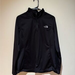 The North Face Black 1/4 Zip Up Jacket Lightweight Athletic Style